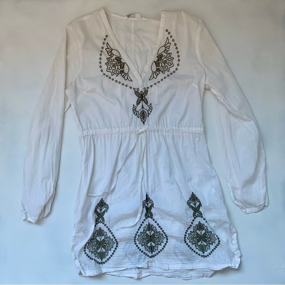 Athleta Women’s Embroidered Tunic Cover Up Size Medium - Picture 1 of 8